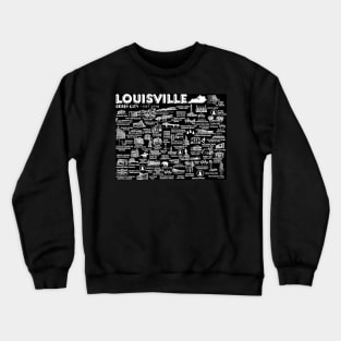 Louisville KY Map Crewneck Sweatshirt